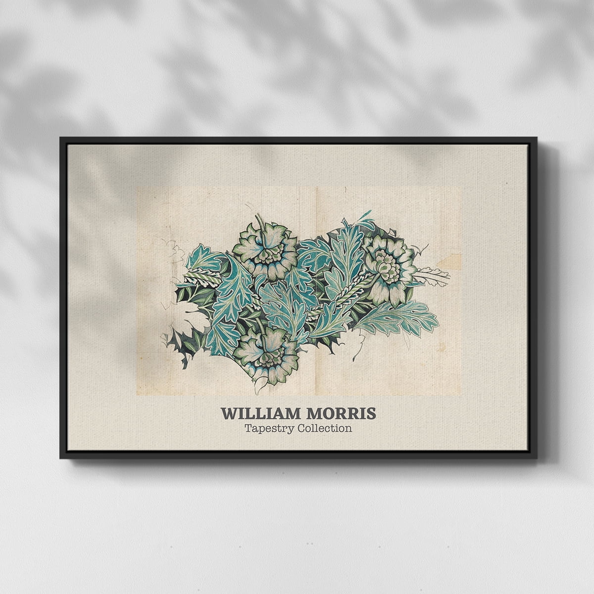Vintage Abstract Print-XXXIX Framed in Black Wood Gallery Wrapped Canvas 27 in. x 41 in.