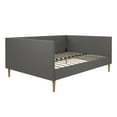 thumbnail image 6 of DHP Franklin Mid-Century Upholstered Daybed Frame, Gray Linen, Queen, 6 of 19