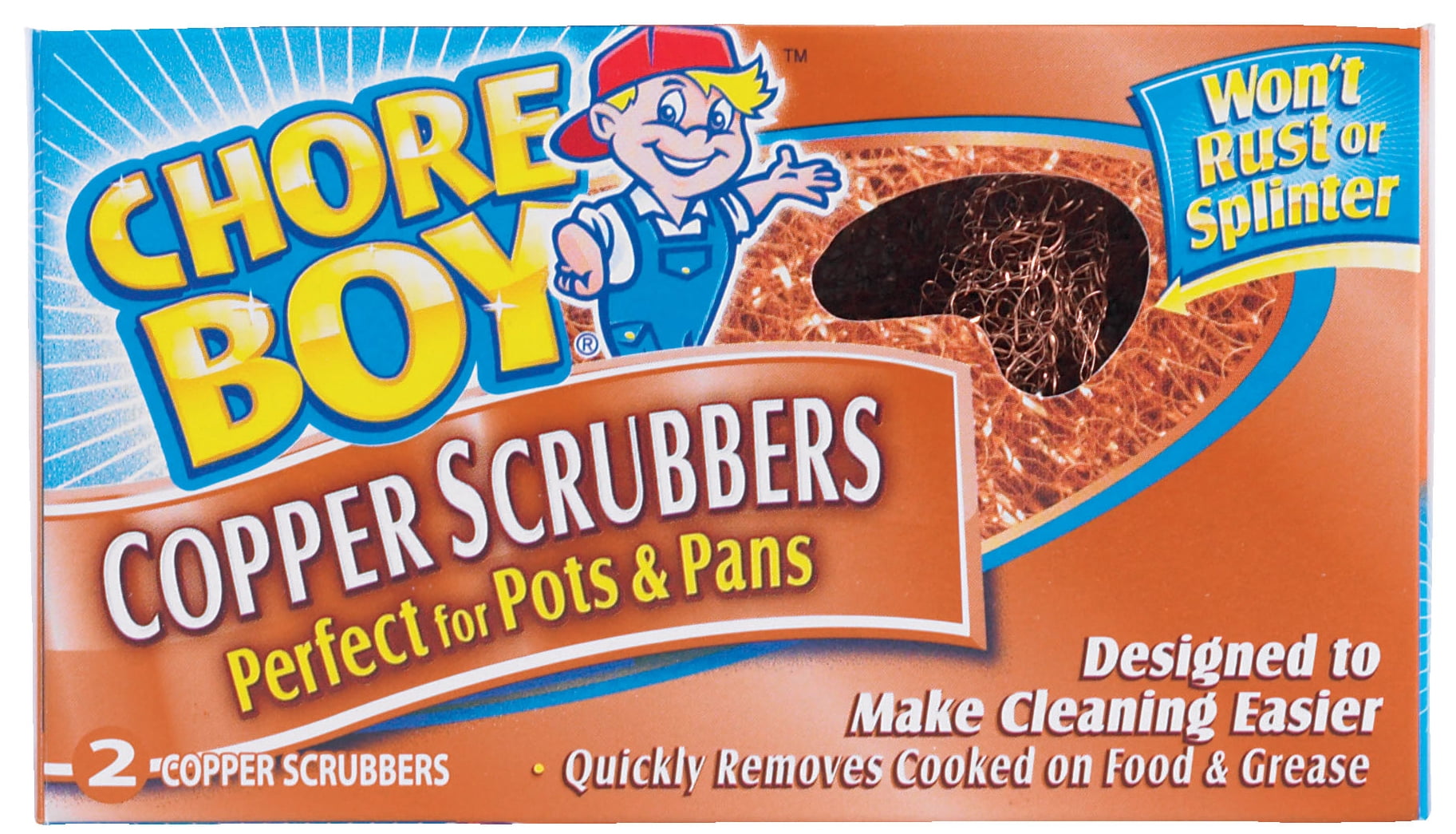 Pack of 12 Chore Boy Copper Scouring Pads 24 Pads Total 2 Pack FREE SHIP 