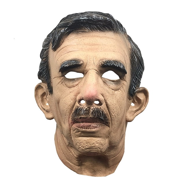 Máscara de hombre viejo con capucha para Halloween, divertida máscara de látex para cosplay