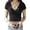 Black, variant on Women T-shirt Deep V-Neck Short Sleeve Navel-Exposed T-Shirt Slim Fit Solid Color Tops Lightweight Stretch Cropped Tops