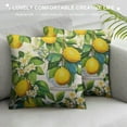 thumbnail image 3 of COMIO  Lemon Throw Pillow Cover Fruits and Leaves Floral Fabric for Couch Bed Sofa Car Waist Cushion Cover Pillow Case, 3 of 5