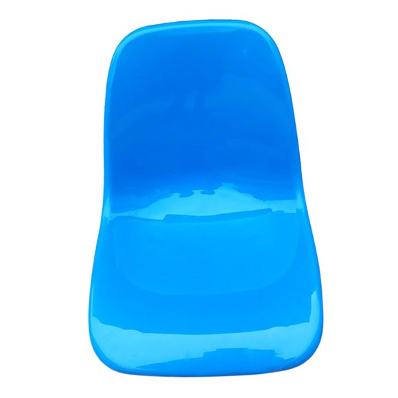 Asiento de cubo moldeado Asiento de cubo de plástico Cafés Fácil de instalar Restaurantes de repuesto Silla con respaldo de plástico para comidas come azul