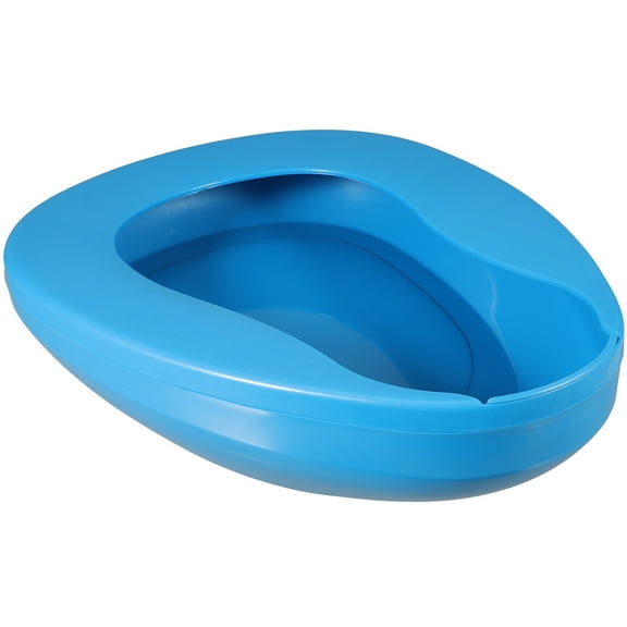 Bed Pan Portable Bed Urinal Hospital Plastic Bedpan for Bedridden Patient (Blue)
