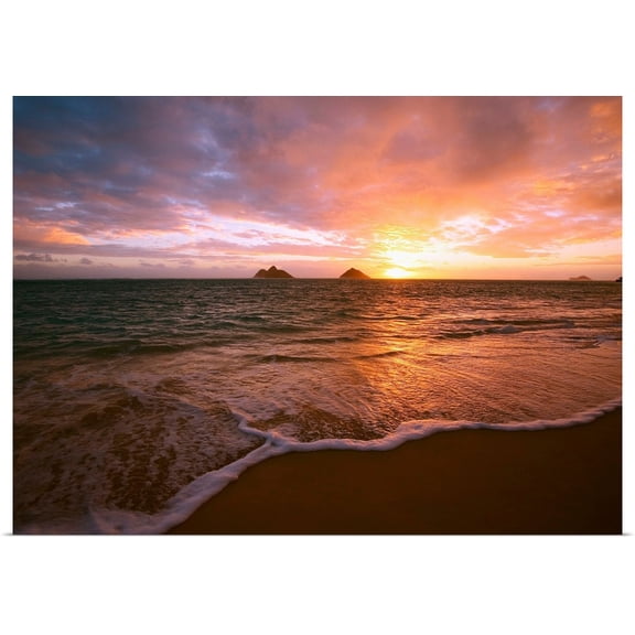 Great BIG Canvas | Rolled Tomas Del Amo Poster Print entitled Hawaii, Oahu, Lanikai Beach At Sunrise