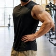 thumbnail image 5 of Byworldtasic Mens Sleeveless Tank Tops Workout Cut Off Shirt Athletic Muscle Gym T Shirts, 5 of 6