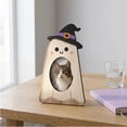 thumbnail image 2 of 7x6 Inch Tabletop Picture Frames, 1 Pack, Wooden Witch Hat Ghost Shape Photo Frame for Halloween Mantel, Tiered Tray and Party Decor, 2 of 5