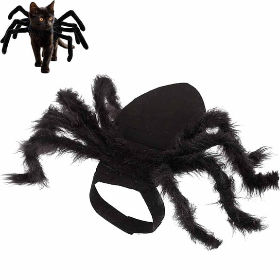 Cat Spider Costume for Halloween,Cat Costume For Cats,Black Pet Dress Up Outfit with 8 Legs,Cosplay Puppy & Kitty Costume for Small Dogs Cats
