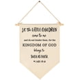 thumbnail image 1 of Lienzo de algodón Banner Sioial Luke 18:16 con versículos de la Biblia, 40 x 28 cm, 1 of 6