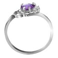 thumbnail image 2 of Galaxy Gold 14K White Gold Natural Diamonds and Amethyst Ring - February Birthstone - Peace & Wisdom - Sizes 5.5 to 11 - Fine Jewelry for Women, 2 of 2