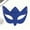 Blue, variant on Uaswgudfs Men's Carnival Costume Half Face Mask with Glitter Accents - Party Prop for Halloween, Masquerade, Role Play