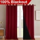 thumbnail image 2 of Cortinas NICETOWN 100% opacas con forro negro de 130 x 300 cm, color burdeos, 2 of 8