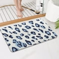 thumbnail image 4 of White and Blue Of Leopard Print Bathroom Rugs Mat,Non Slip Microfiber Bathroom Rug,Rubber Backing,Soft Bathroom Mats for Bathroom Floor,Tub and Shower,17x27in(43x68cm), 4 of 5