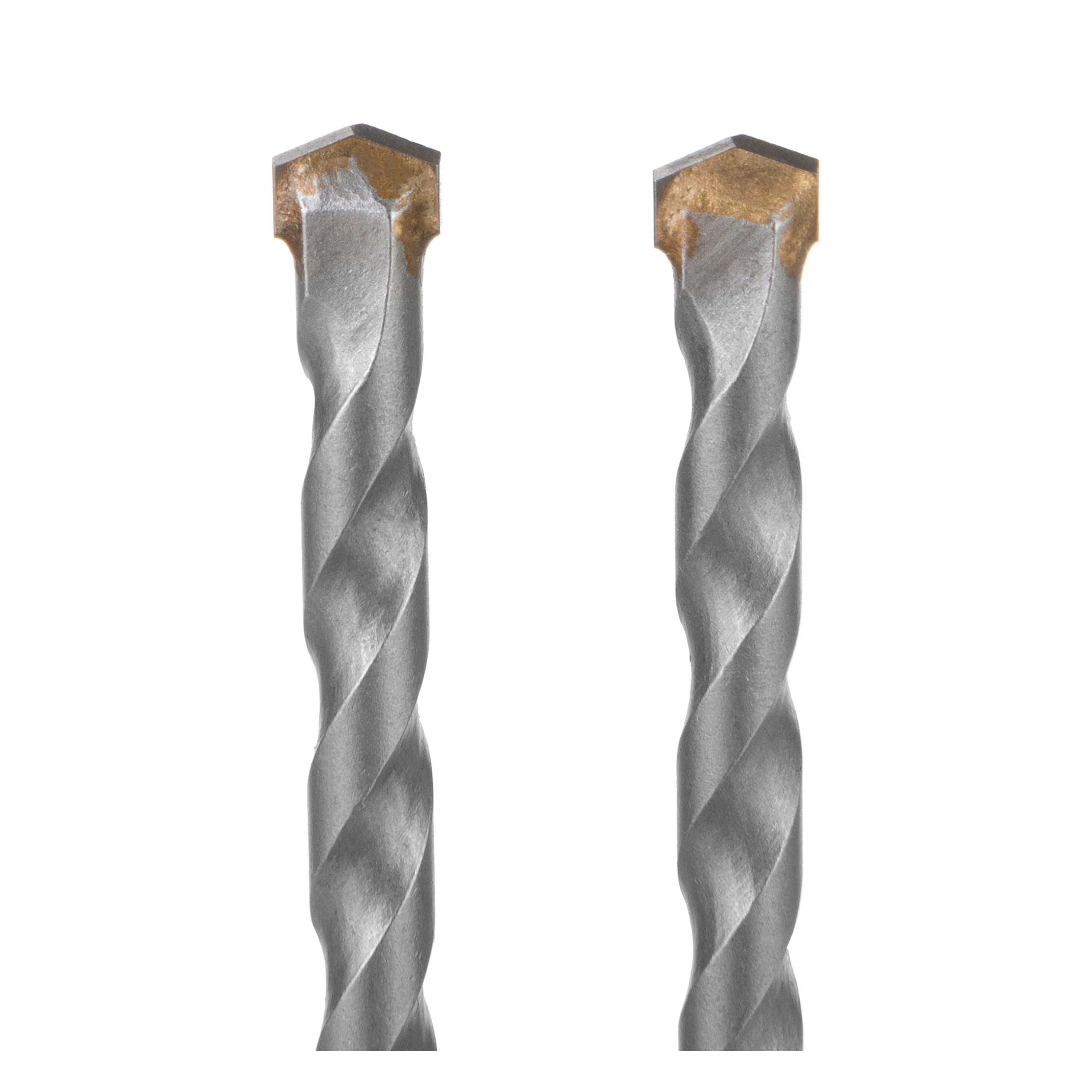 Hyper Tough 1/4" Masonry Drill Bits, Carbide Tip, 2 Piece Set