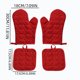 thumbnail image 3 of Manoplas y Agarraderas de Algodón con Estampado de Corazones para Horno: Guantes de Cocina Resistentes Al Calor para Hornear, Cocinar y Asar a La Parrilla., 3 of 7