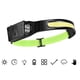 thumbnail image 1 of Linterna frontal LED recargable y brillante con sensor de movimiento, linterna frontal COB con luces blancas, rojas, blancas y azules para correr y pescar., 1 of 11