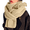 Beige, variant on Scarf for Women Winter Warm Knit Scarf Fall Soft Warm Scarf for Women's Knitted Thick Scarves Ladies Scarves Cotton Solid Color Knitted Wool Scarves One Size