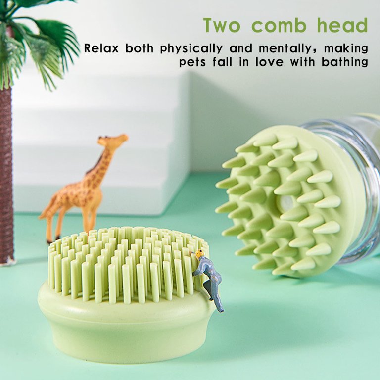 Pet Shower Head Bath Brush 2-in-1 Cat Dog SPA Massage Comb Soft