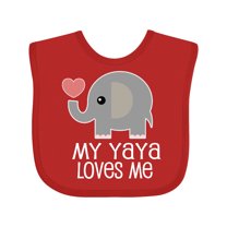 Inktastic My Yaya Loves Me Grandchild Boys or Girls Baby Bib