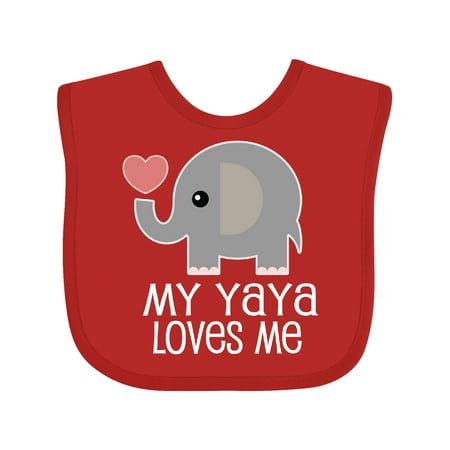 

Inktastic My Yaya Loves Me Grandchild Boys or Girls Baby Bib