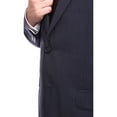 thumbnail image 2 of Napoli Classic Fit Navy Blue Tonal Striped Half Canvassed Guabello Wool Suit, 2 of 5