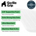 thumbnail image 3 of GORILLA GRIP Bathroom Rug, Soft Absorbent Memory Foam Shower Floor Mat, 36x24 White, 3 of 10