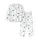 thumbnail image 1 of Fotbe Cute Shark Conjunto de Pijama de Manga Larga para Mujer con Estampado, Ropa de Dormir de 2 Piezas, Conjunto de Casa Suave y Cómodo con Bolsillos-Medium, 1 of 7