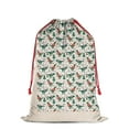 thumbnail image 2 of Christmas Bags Drawstring,Beige Christmas Dinosaur Pattern Large Xmas Christmas Gift Bags,Reusable for Xmas and New Year Party Favors and Supplies,27.6" X 19.7", 2 of 5