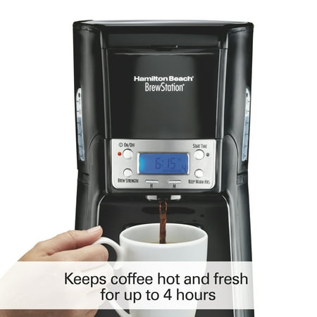 Hamilton Beach 48463 Black/Steel BrewStation Summit 12 Cup Coffeemaker