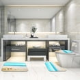 thumbnail image 5 of Beach Seashell Ocean Bathroom Rug Set of 3, 3 Pieces Bath Mats Set, Summer Non-Slip Washable Cover Floor Rug Decorations for Kitchen Bathroom Bedroom, 5 of 6
