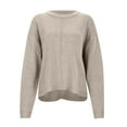 thumbnail image 3 of Sweaters for Women 2025 Fall Winter Long Sleeve Crewneck Loose Stylish Knitted Jumper Top Womens Pullover Sweaters, 3 of 6