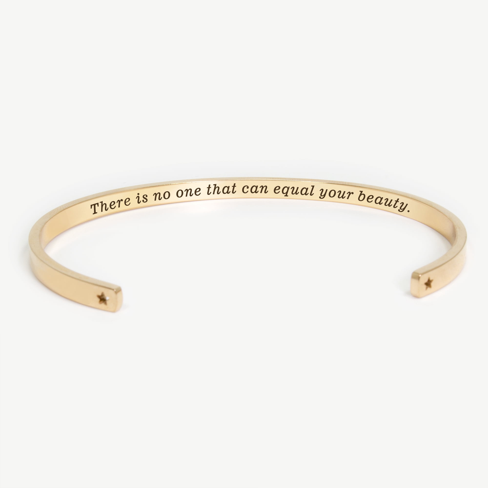 "There is no one…" Adjustable Rose Gold Stainless Steel Cuff Bangle Mother's Day Gift Set