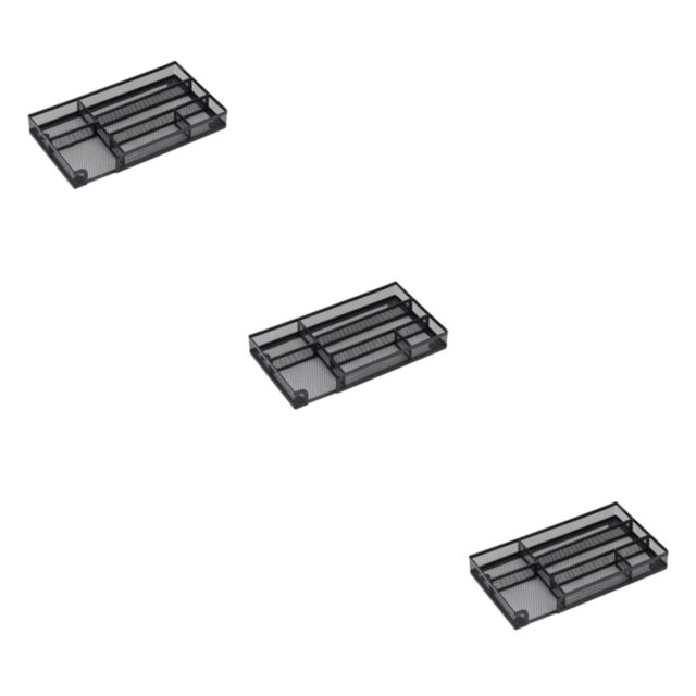 Speravity Almacenamiento de malla transparente Buena ventilación Fácil de ubicar Malla Escritorio Organizador de malla metálica Negro Type1 NO1