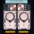 thumbnail image 3 of for iPhone 8 Plus Case/iPhone 7 Plus Case,Metal Stand Ring Holder,Camera Lens Protector 7/8 Plus Cases Women Men,Slim Bumper Full Protection Shockproof Cover (Rose Gold), 3 of 14