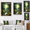 thumbnail image 4 of Designart "Forest captivate Forest Pastoral II" Landscape & Nature Floater Framed Wall Art Living Room, 4 of 7