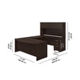 thumbnail image 3 of Studio C 72W U Desk with Hutch and Drawers in Black Walnut - Engineered Wood, 3 of 7