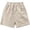 Beige, variant on Women's Lightweight Striped Shorts with Patch Pockets, High Waist Drawstring Loose Fit Casual Shorts for Women, 90s 2000s Y2K Style Rayon Nylon Summer Shorts for Vacation Beach Travel Beige L