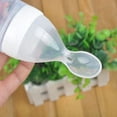 thumbnail image 4 of Silicone Travel Infant Feeder-Infant Baby Feeding Bottle With Spoon, 4 of 7
