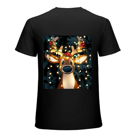NIJIANKEHAN Merry Christmas Reindeer Xmas Family Men Women T-Shirt S