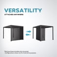 thumbnail image 4 of Mirador 111S Outdoor Pergola Aluminum Deco Wall Skyline 1/3 10' Side, Dark Grey (Not Pergola), 4 of 8