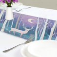 thumbnail image 4 of Yayeee Table Runner 70 inches Long Home Kitchen Dinning Party Decoration, Purple Night Deer, 4 of 7