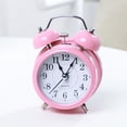 thumbnail image 2 of Deyuer Alarm Clock Twin Bell Silent Movement Metal Heavy Sleepers Alarm Clock for Desktop,Pink, 2 of 8