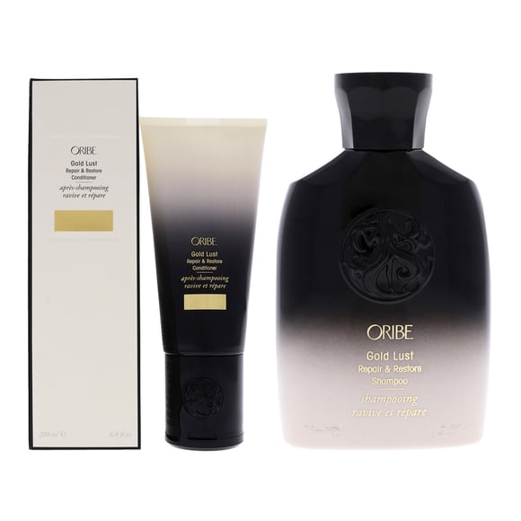 Oribe Champú y acondicionador Kit de champú y acondicionador Gold Lust Repair and Restore 2 Pc Kit Oribe Oribe Champú y acondicionador 2 Pc Kit