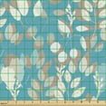 thumbnail image 2 of Botanical Upholstery Fabric by the Yard, Autumn Branches and Leaves Fall Season Foliage Plants Herbs Blossom Beauty, Decorative Fabric for DIY and Home Accents, Cocoa Turquoise by Ambesonne, 2 of 5