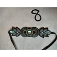 thumbnail image 2 of Gatsby Peacock Oval Beaded Rhinestone Headband Elastic Stretch Headwrap with Style Guide 20 Differnt Ways to Wear, 2 of 4