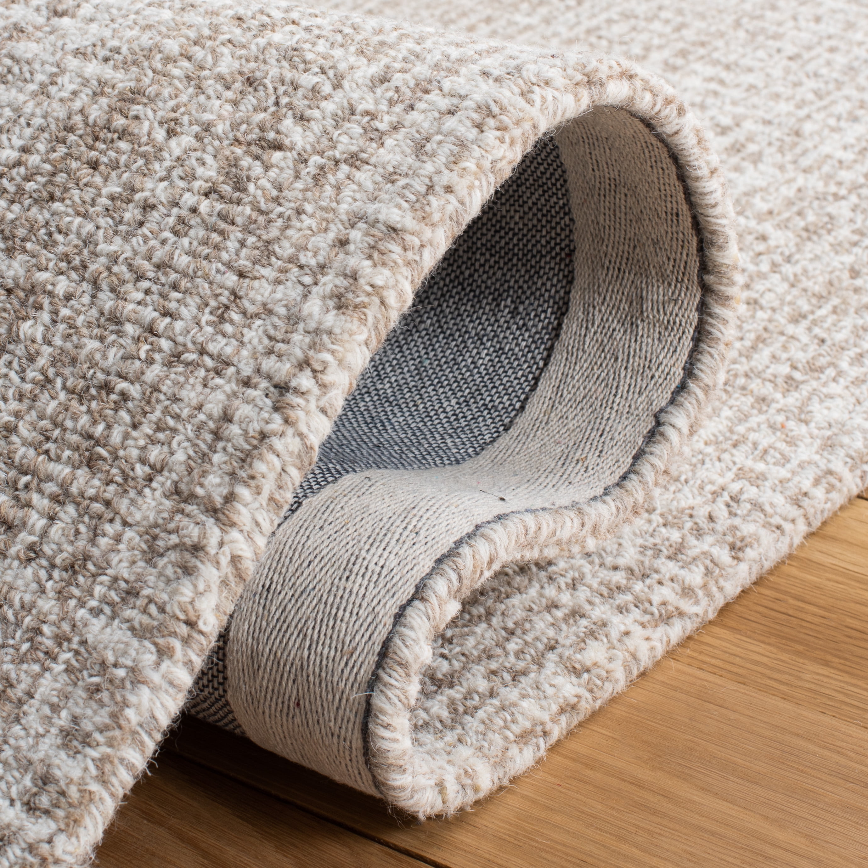 Safavieh Abstract Delia Distressed Wool Area Rug, Ivory/Gray, 12' x 12' Round