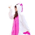 thumbnail image 4 of Pijama de unicornio rosa Kigurumi de dibujos animados, mono con capucha para mujer adulta, Animal, Halloween, Navidad, Panda, puntada, ropa de dormir de dinosaurio, 4 of 4