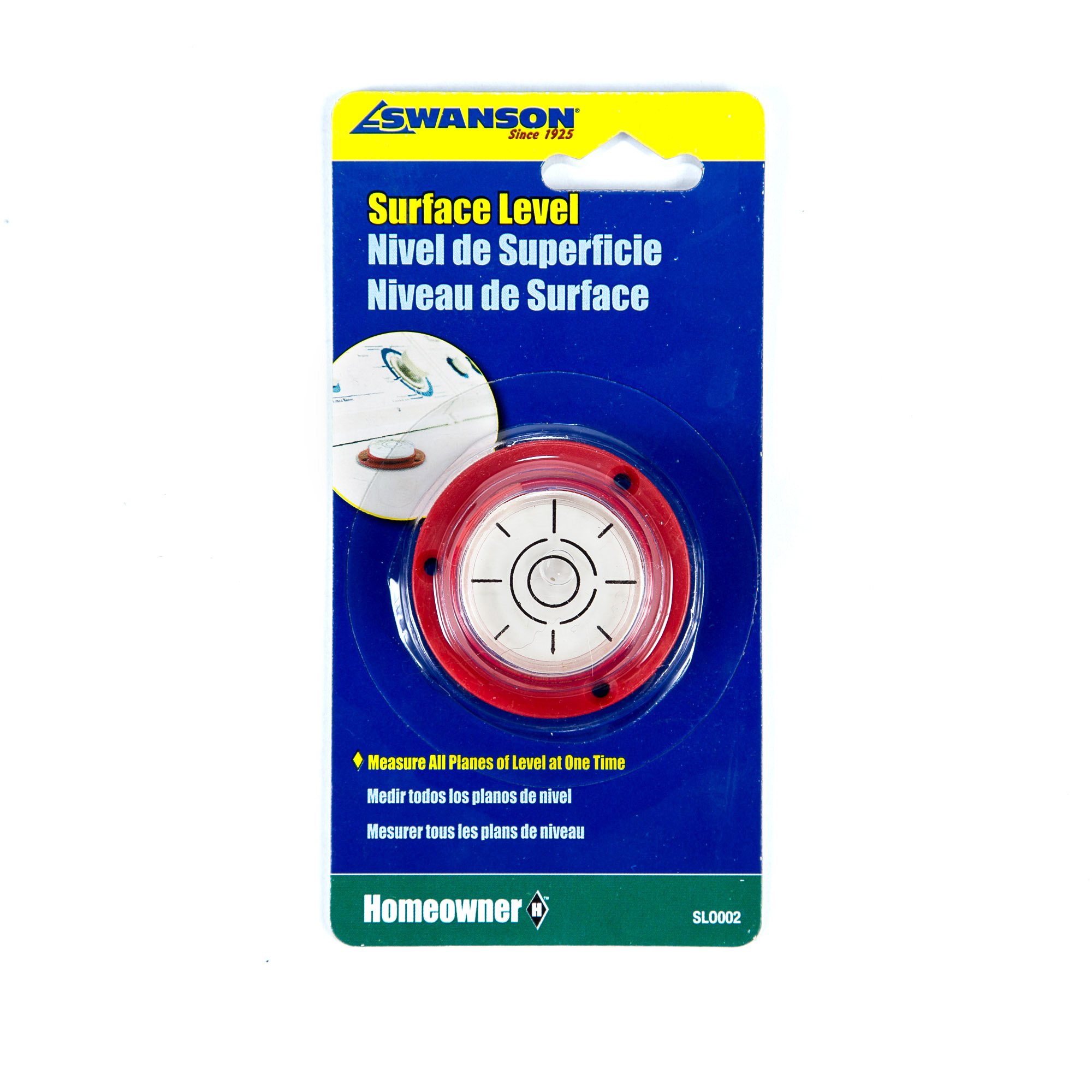 Swanson SL0002 Red Round Surface Level with Spirit Bubble and Fastening Holes (Assembled 2 inches) - image 3 of 6