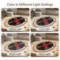 thumbnail image 7 of ODIKA 8'x10' Washable Area Rug Durable, Non-Slip Record Vintage Vinyl Music Album Inspired Circle Featuring Shaped for Living Room, Under Sectional, Family, 7 of 7