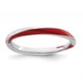 thumbnail image 2 of Auriga Fine Jewelry 925 Sterling Silver Twisted Red Enameled Ring for Women Size 6, 2 of 6